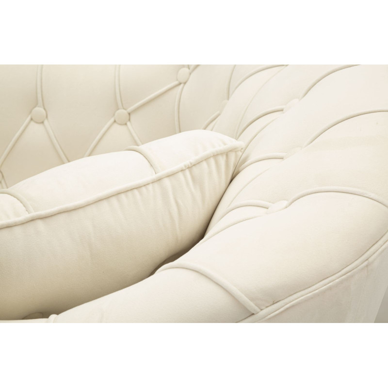 Poltrona Budapest Crema Con Cuscino cm 88x83x91