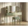 Toletta Camille Con Specchio E Sgabello Verde cm 120x37x79-104x2,5x56-44x34x48