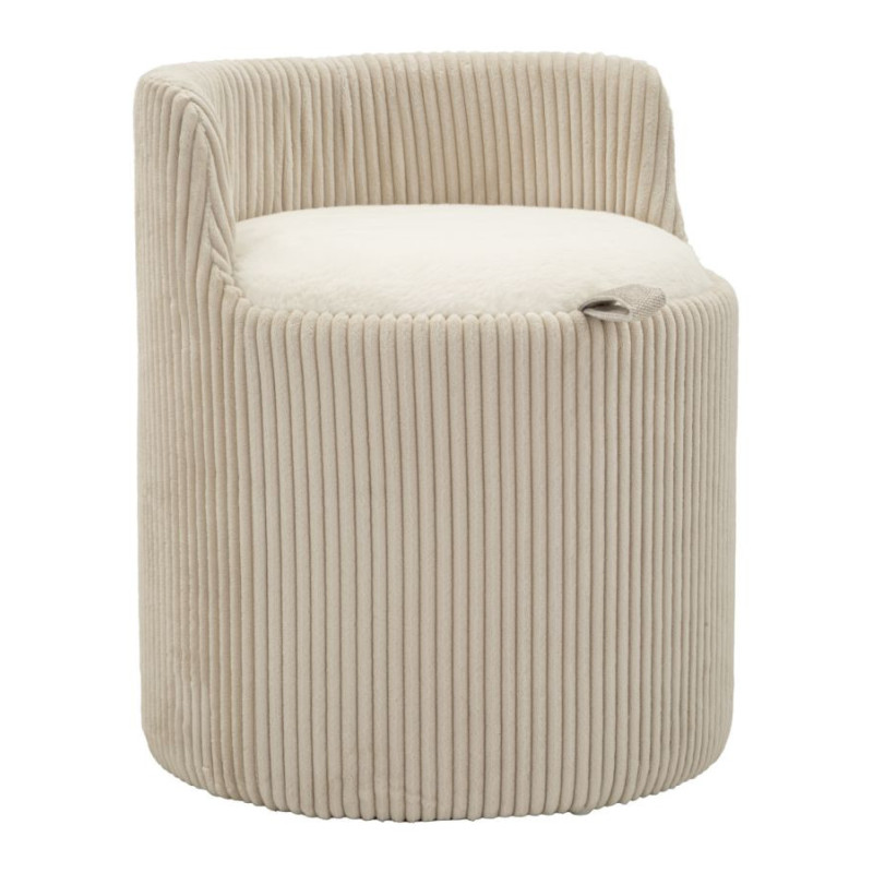 Puff Da Toletta Dublino Con Contenitore cm ø 47x53