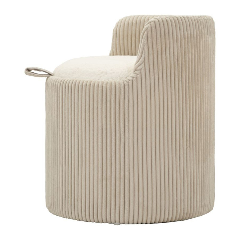 Puff Da Toletta Dublino Con Contenitore cm ø 47x53