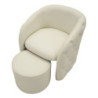 Poltrona Con Puff Zagabria cm 76x75x80-ø 47x35