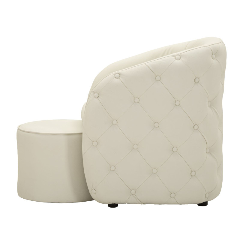 Poltrona Con Puff Zagabria cm 76x75x80-ø 47x35