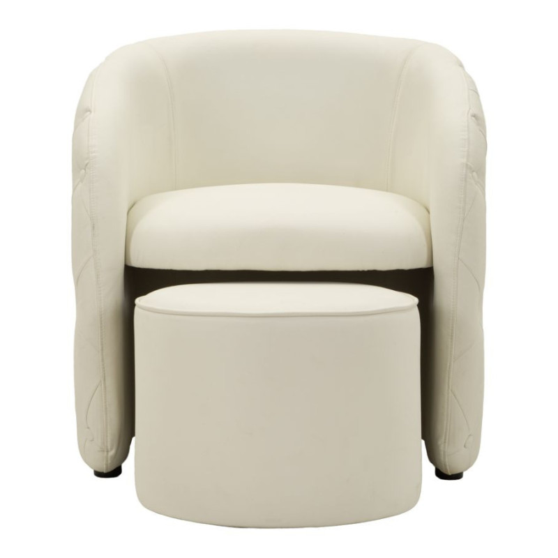 Poltrona Con Puff Zagabria cm 76x75x80-ø 47x35