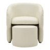 Poltrona Con Puff Zagabria cm 76x75x80-ø 47x35
