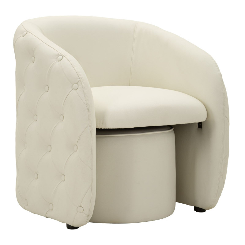 Poltrona Con Puff Zagabria cm 76x75x80-ø 47x35