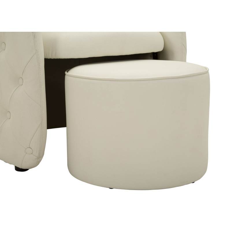 Poltrona Con Puff Zagabria cm 76x75x80-ø 47x35