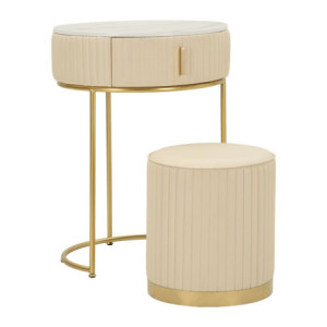 Comodino/toletta Con Puff Pok cm ø 52x70 - ø 36x39