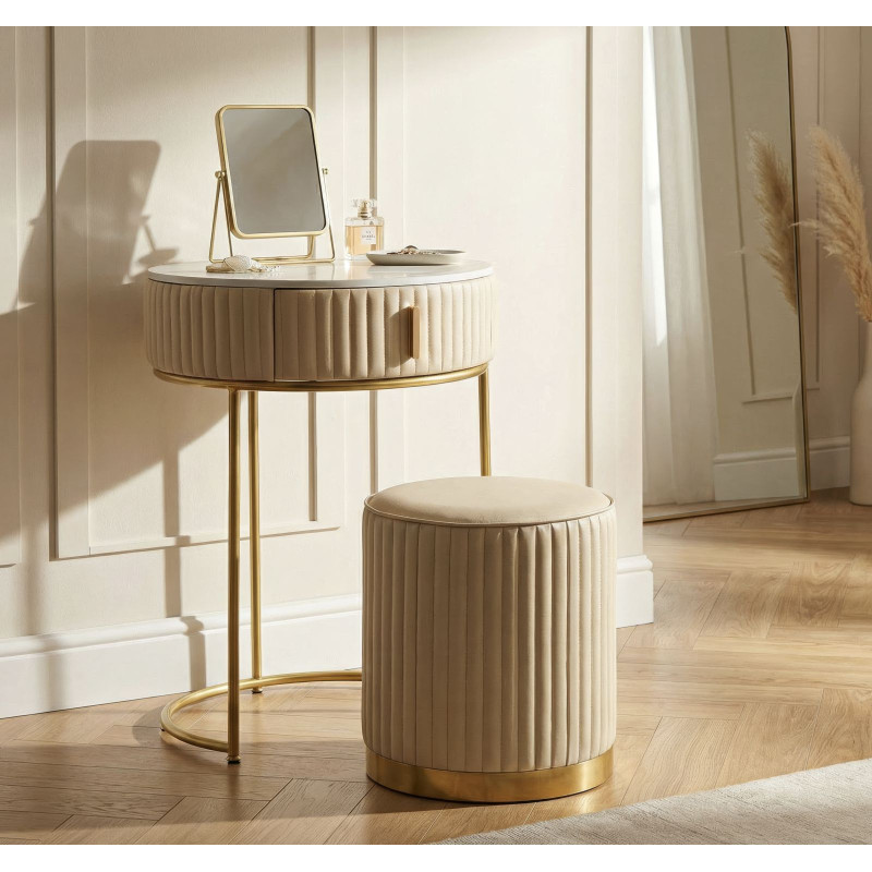 Comodino/toletta Con Puff Pok cm ø 52x70 - ø 36x39