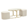 Tavolo Da Caffe' Con 2 Puff Relax cm 79x45x44-42x37x37