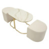 Tavolo Da Caffe' Con 2 Puff Relax cm 79x45x44-42x37x37