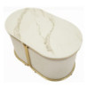 Tavolo Da Caffe' Con 2 Puff Relax cm 79x45x44-42x37x37