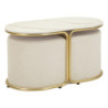 Tavolo Da Caffe' Con 2 Puff Relax cm 79x45x44-42x37x37