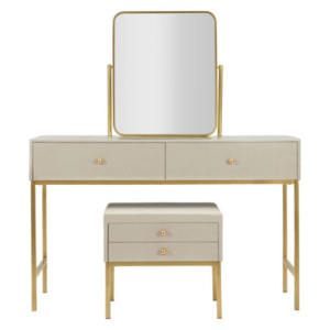 Zoom Toletta Luxury Con Specchio E Sgabello cm 120x45x75-50x4x60-50x40x45
