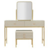 Toletta Luxury Con Specchio E Sgabello cm 120x45x75-50x4x60-50x40x45