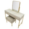 Toletta Luxury Con Specchio E Sgabello cm 120x45x75-50x4x60-50x40x45