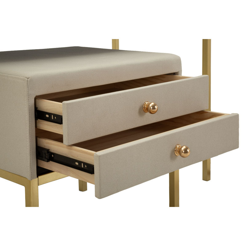 Toletta Luxury Con Specchio E Sgabello cm 120x45x75-50x4x60-50x40x45