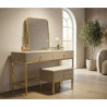 Toletta Luxury Con Specchio E Sgabello cm 120x45x75-50x4x60-50x40x45