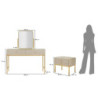 Toletta Luxury Con Specchio E Sgabello cm 120x45x75-50x4x60-50x40x45