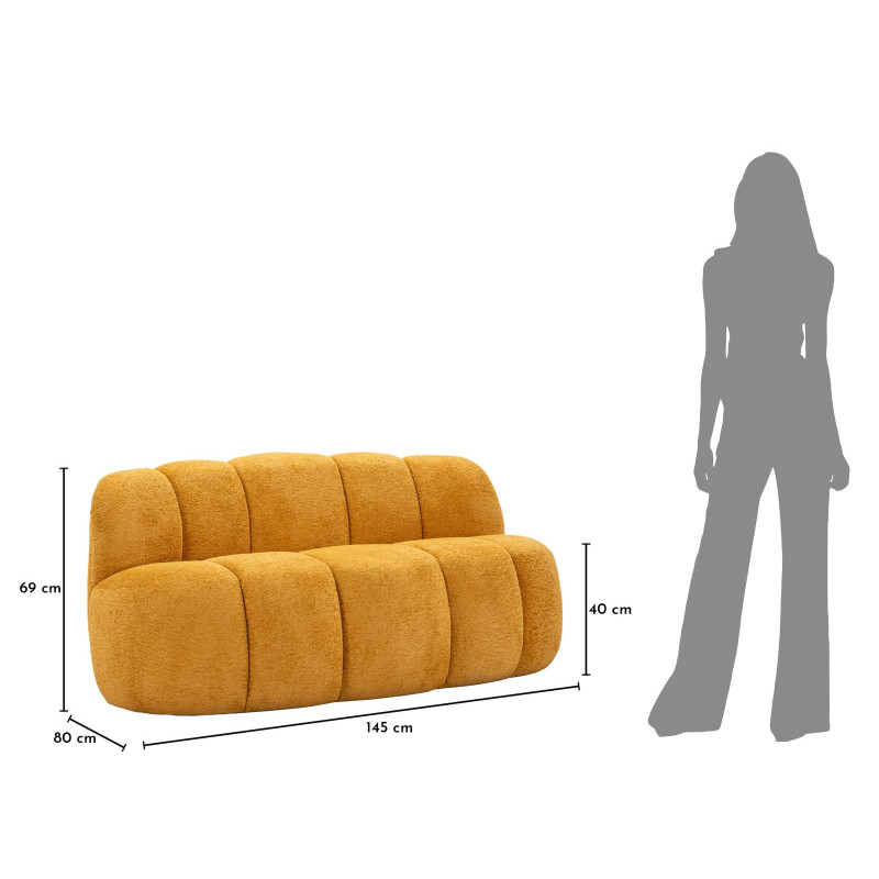 Divanetto Ball Senape cm 145x80x69
