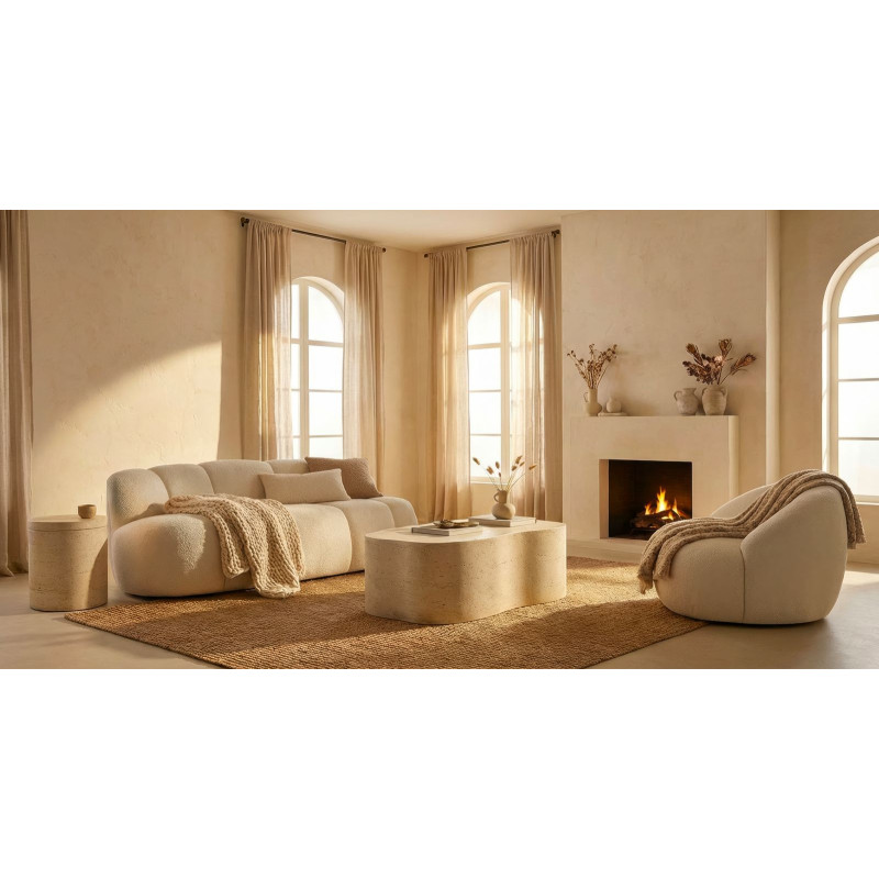 Poltrona Ginevra Bianca cm 81x78x64