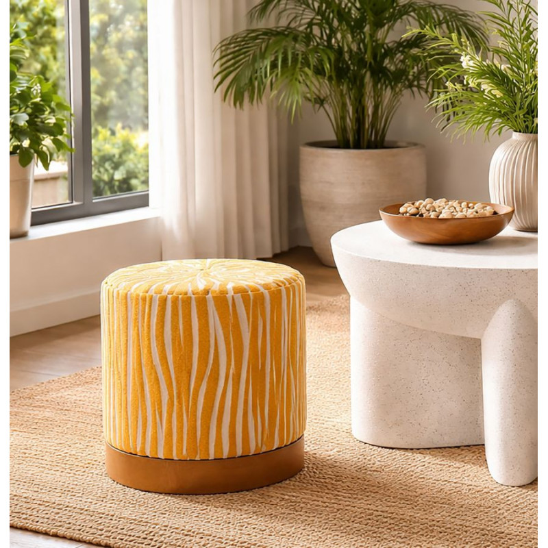 Puff Savana Senape cm ø 40x40