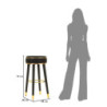 Sgabello Bar London Nero cm ø 38x74
