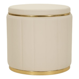 Puff Con Contenitore London Crema cm ø 46,5x44