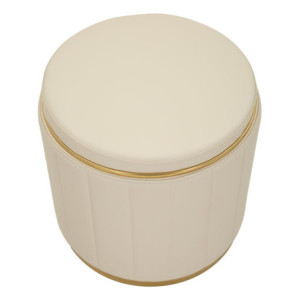 Zoom Puff Con Contenitore London Crema cm ø 46,5x44