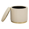 Puff Con Contenitore London Crema cm ø 46,5x44