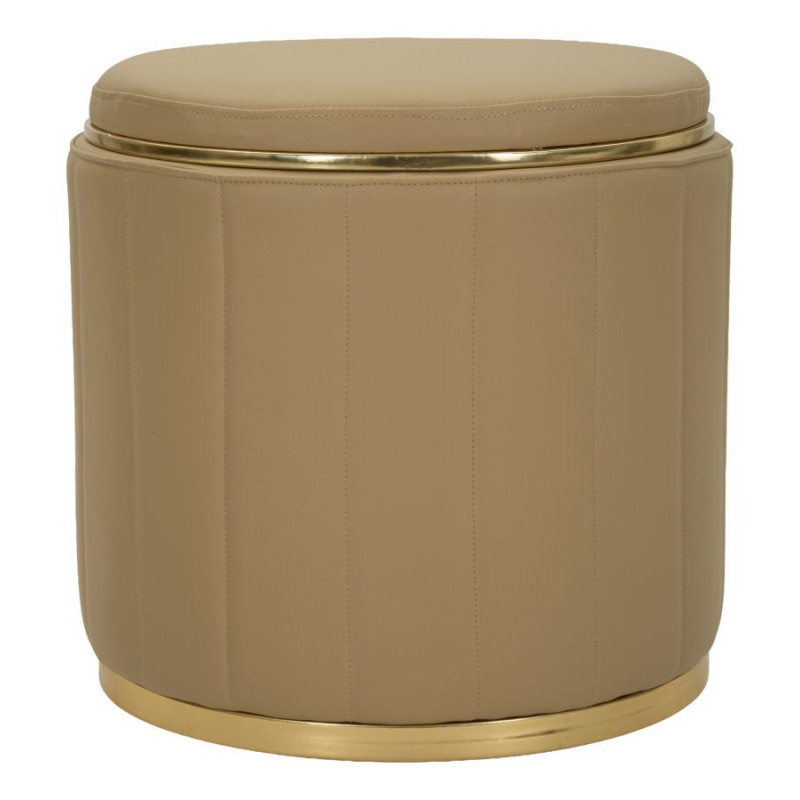Puff Con Contenitore London Marrone cm ø 46,5x44