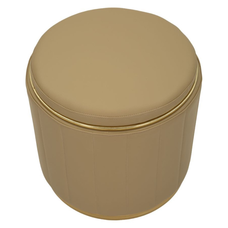 Puff Con Contenitore London Marrone cm ø 46,5x44