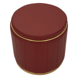 Zoom Puff Con Contenitore London Rosso cm ø 46,5x44