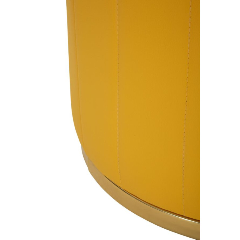 Puff Con Contenitore London Senape cm ø 46,5x44