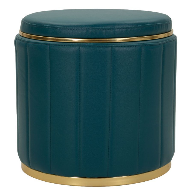 Puff Con Contenitore London Ottanio cm ø 46,5x44
