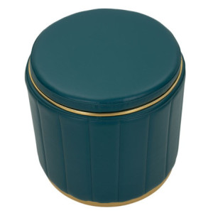 Zoom Puff Con Contenitore London Ottanio cm ø 46,5x44