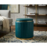 Puff Con Contenitore London Ottanio cm ø 46,5x44