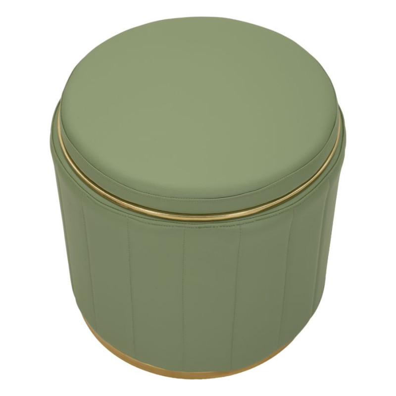 Puff Con Contenitore London Verde cm ø 46,5x44