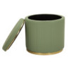 Puff Con Contenitore London Verde cm ø 46,5x44