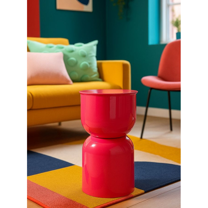 Tavolinetto In Metallo Oyi Fuxia cm ø 31x46