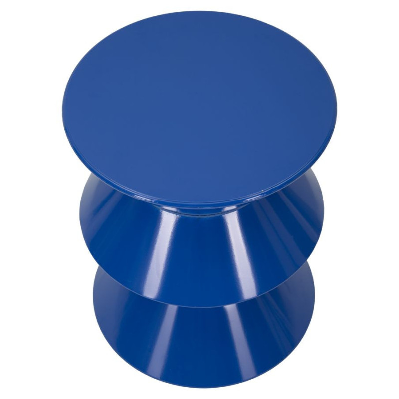 Tavolinetto In Metallo Zag Blu cm ø 37,5x45