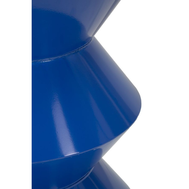 Tavolinetto In Metallo Zag Blu cm ø 37,5x45