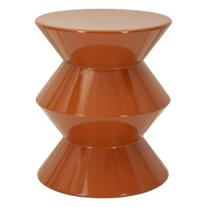 Tavolinetto In Metallo Zag Orange cm ø 37,5x45