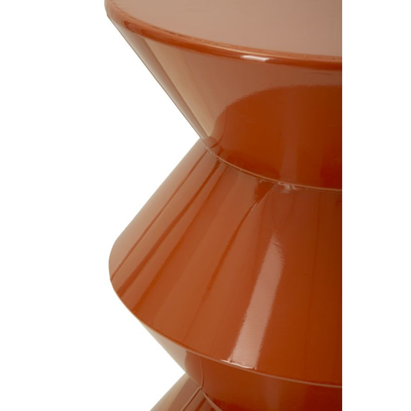 Tavolinetto In Metallo Zag Orange cm ø 37,5x45