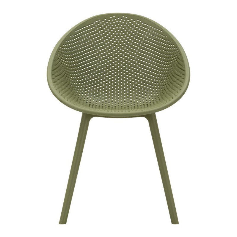 Sedia Ibiza Verde Set 2 Pz cm 59x59x83 (altezza Seduta cm 45)