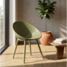 Sedia Ibiza Verde Set 2 Pz cm 59x59x83 (altezza Seduta cm 45)