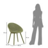 Sedia Ibiza Verde Set 2 Pz cm 59x59x83 (altezza Seduta cm 45)