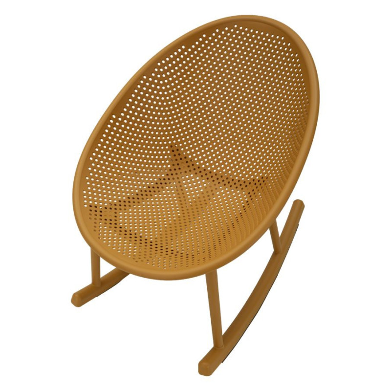 Sedia A Dondolo Ibiza Senape cm 66x88x80 (altezza Seduta cm 38)