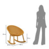 Sedia A Dondolo Ibiza Senape cm 66x88x80 (altezza Seduta cm 38)