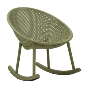 Sedia A Dondolo Ibiza Verde cm 66x88x80 (altezza Seduta cm 38)