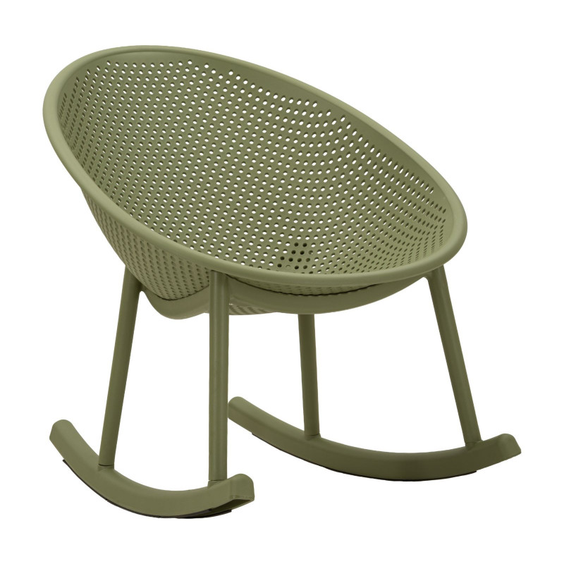 Sedia A Dondolo Ibiza Verde cm 66x88x80 (altezza Seduta cm 38)